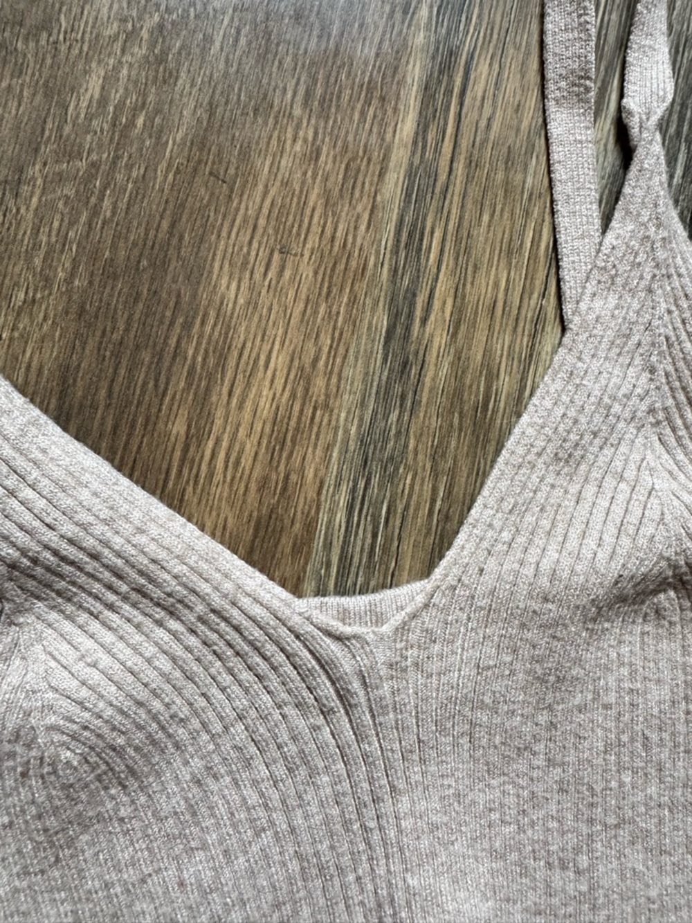 Garage Beige Ribbed Knit Tank - Picture 3 of 8